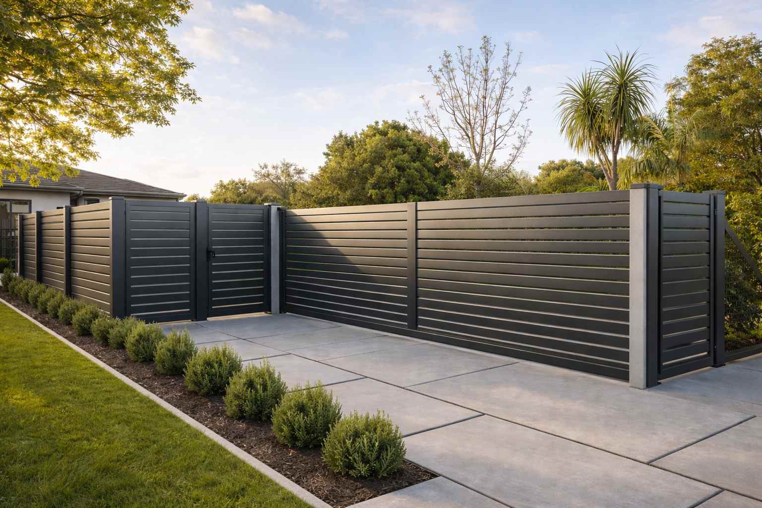 Ilustracja nowoczesnego ogrodzenia